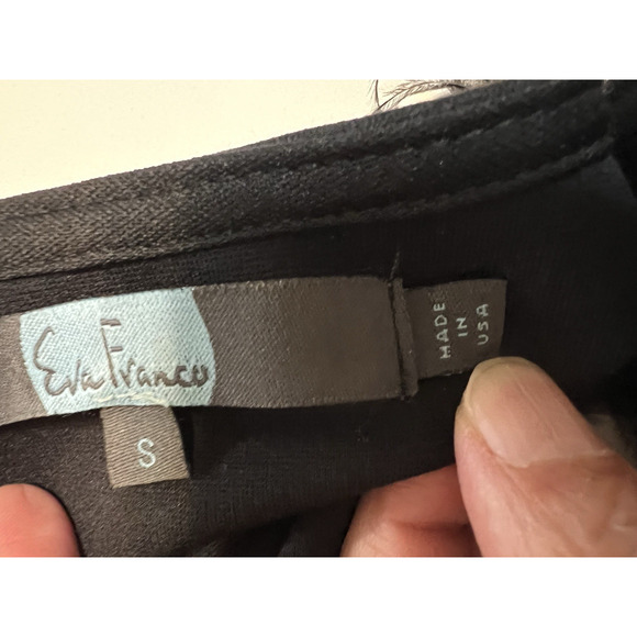 Eva Franco Anthropologie black ostrich goth grunge Witchy tank blouse top small - Picture 4 of 6